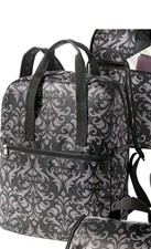 Damen Set 2 -teilig Rucksack Cityrucksack + Bauchtasche anthrazit gemustert NEU