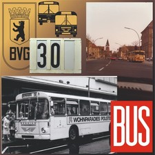 2 Fotos, BVG, Büssing E2H, DB E2H, Linie 30, 1970er-80er