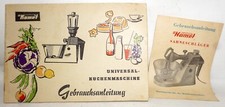 Komet Küchenmaschine Sahneschläger Gebrauchsanleitung 1950/60er Jahre DDR
