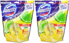 10 Stück Domestos WC-Duftspüler ZITRONE 55g Lemon Lime WC-Einhänger WC-Stein