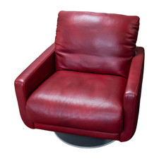 W. Schillig Sessel Mademoiselle Leder Z75 12 Merlot Rot Fuß Drehteller F19 