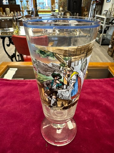 Großes antikes andenkensglas - großes,