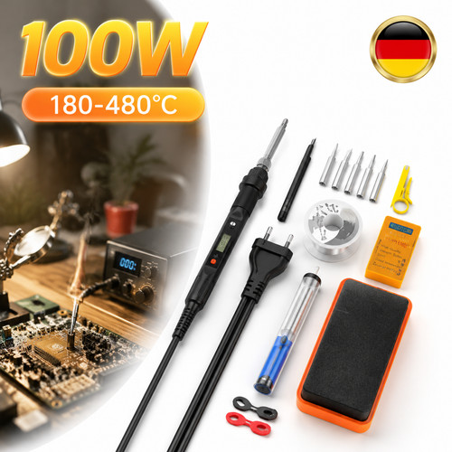 Lötkolben set 100w - set, digital