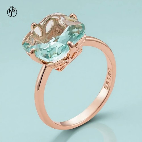 Ring mit hellgrün - mit, hellgrün-blauem
