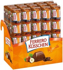 75 Ferrero Küsschen Pralinen 15 Riegel je 5 Stück - Kassendisplay - 660 Gramm