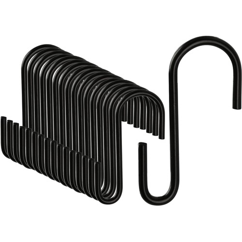 Haken edelstahl schwarz 20 - schwarz,