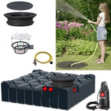 Automatikanlage Flachtank Zisterne Erdtank Wassertank Regenwassernutzung 3000 L