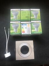 11x Set Gu10 LED Alu gedreht Einbaustrahler Deckenstrahler Spot 6W 450lm Dimmbar