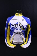 Santini Stevens Fahrradjacke Gr. M Rennradjacke Trikot  Fleece Futter Weiß Blau