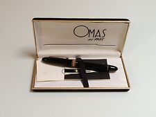 Omas 557-S Fountain Pen - Oversize, Black, Piston Fill 14K Medium Nib