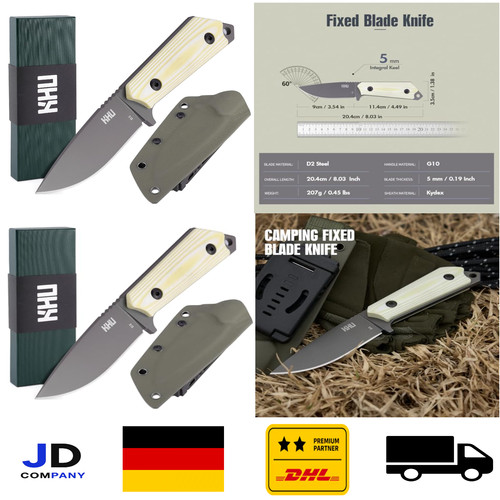 Outdoor jagdmesser stahl - d2,