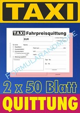 Taxi quittung 2x50 blatt - taxi-quittung,