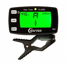 Clip Tuner Crafter TG-200K Stimmgerät Gitarre Bass Chromatisch Display Kompakt N