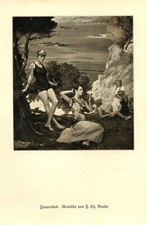 Frauenbad Kunstdruck 1931 von