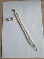 Schmuckset Perlenkette Und Ohrclips Modeschmuck Nachlass