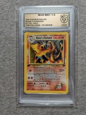 POKÉMON BLAINE'S CHARIZARD 1ST EDITION 2/132 GYM CHALLENGE HOLO ENGLISH GSG 7.5