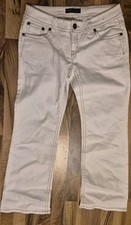 Damen Jeans Arizona Weiß Strass Besatz Flügel Modell Samba Grösse 21