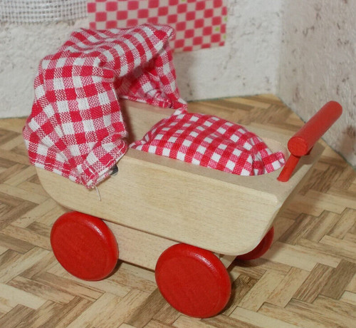 Kinderwagen rot weiß - rot, natur