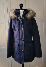 s.Oliver Damen Daunen Outdoor Parka Jacke dunkelblau navy Gr. 40