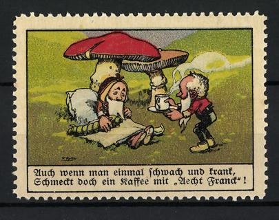 Reklamemarke aecht franck - aecht,