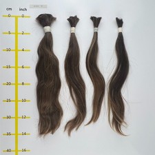 Europäisches Echthaar Rohhaare  grau mind.100 Gr 30-35cm - 30072533