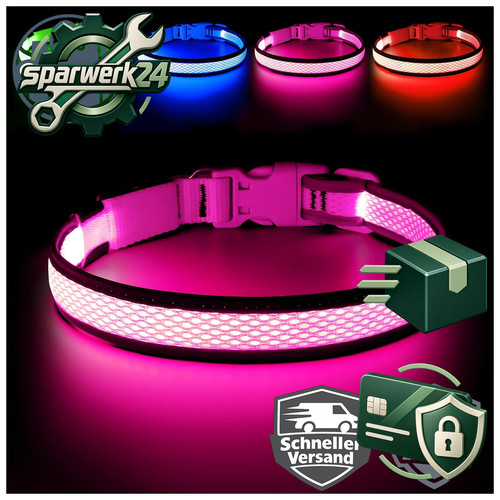 Led leuchthalsband hund usb - leuchthalsband,