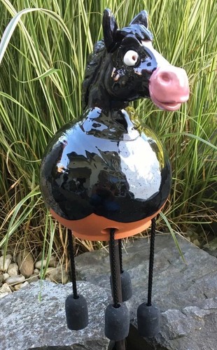 Keramik pferd gartenkugel - bk,