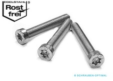 Zylinderschrauben niedrig M2 M2,5 M3 M4 M5 M6 ISO 14580 DIN 7984 TX EDELSTAHL A2