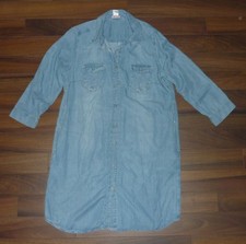 ★ ALBA MODA ★ Kleid ★ Long Shirt ★ 3/4 Arm ★ jeansblau ★ 42 ★ sehr gut