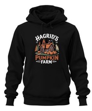 Hagrids Pumpkin Farm Magisch Herbst Halloween Kürbisse Hütte Retro Unisex Hoodie