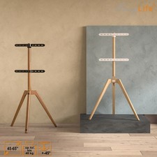 ►EasyLife - STAFFELEI Tripod Holz TV-Stativ 45 bis 65 Zoll, Schwenkbar
