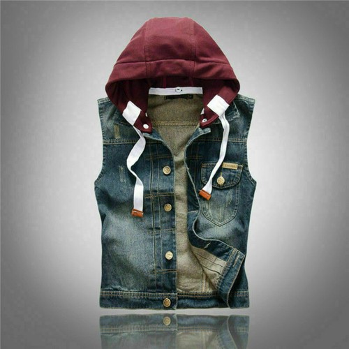 Herren denim weste jeans - weste,