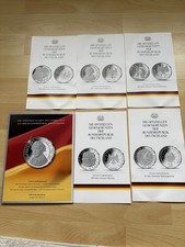 5 x 10 Euro Gedenkmünzen
