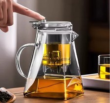 🍃 Glas Teekanne mit Sieb