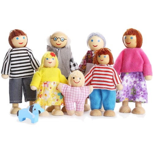 Puppenfamilie holz spielzeug - puppenfamilie,