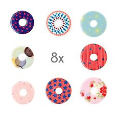 8x Bunte Scheiben für Wechselschmuck Wechselring Rico Design Sunset BLVD Sparset