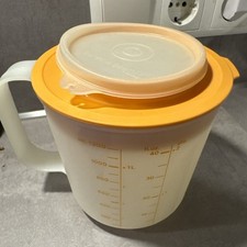 Tupperware kleiner Candy 1,2 l mit Deckel, apricot mit Gebrauchsspuren