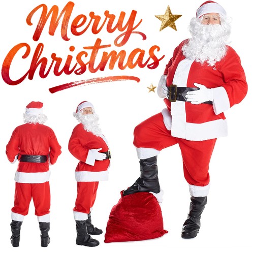 Zwei größen weihnachtsmann - größen,