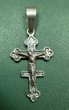 Kreuz Anhänger orthodox , Silber, russische kreuz, русский крест