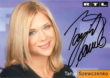 Tanja Szewczenko Autogrammkarte RTL Alles was zählt signiert