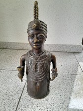 Antike Benin Bronze Büste
