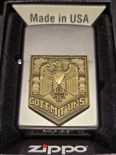 Zippo GOTT MIT UNS, Adler, EK, Emblem (Custom PIN Style) Lighter – CS