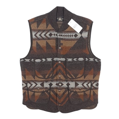 Rrl aztec vest small navajo - rrl,
