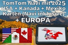 5 Zoll TomTom XL Navi USA + Kanada + Mexiko + Europa (2025 Karten)