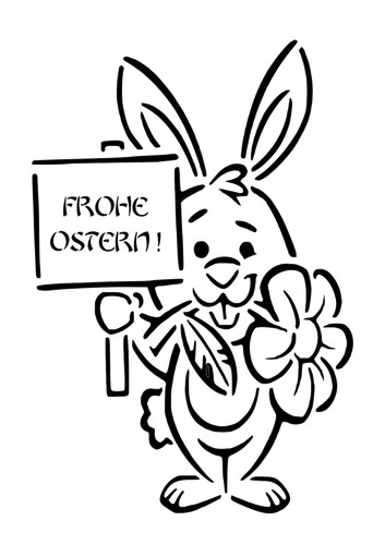 Schablone frohe ostern - schablone, "