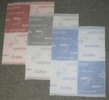 Kracht Geschirr-Küchen-Trockentuch "Coffee"  Tasse Schrift Halbleinen Jacquard