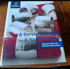 Servietten Ringe 6 Stück Edelstahl 18/18