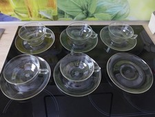 Jenaer Glas Tassen , Tee Tassen, Entwurf Wilhelm Wagenfeld, Vintage