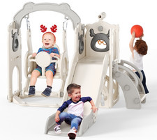 6-in-1 Kinder Rutsche Schaukel