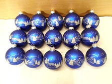 Christbaum Kugeln in Blau